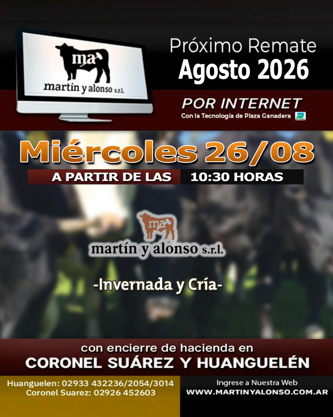 Afiche - Martin y Alonso - 86º Remate por Internet 