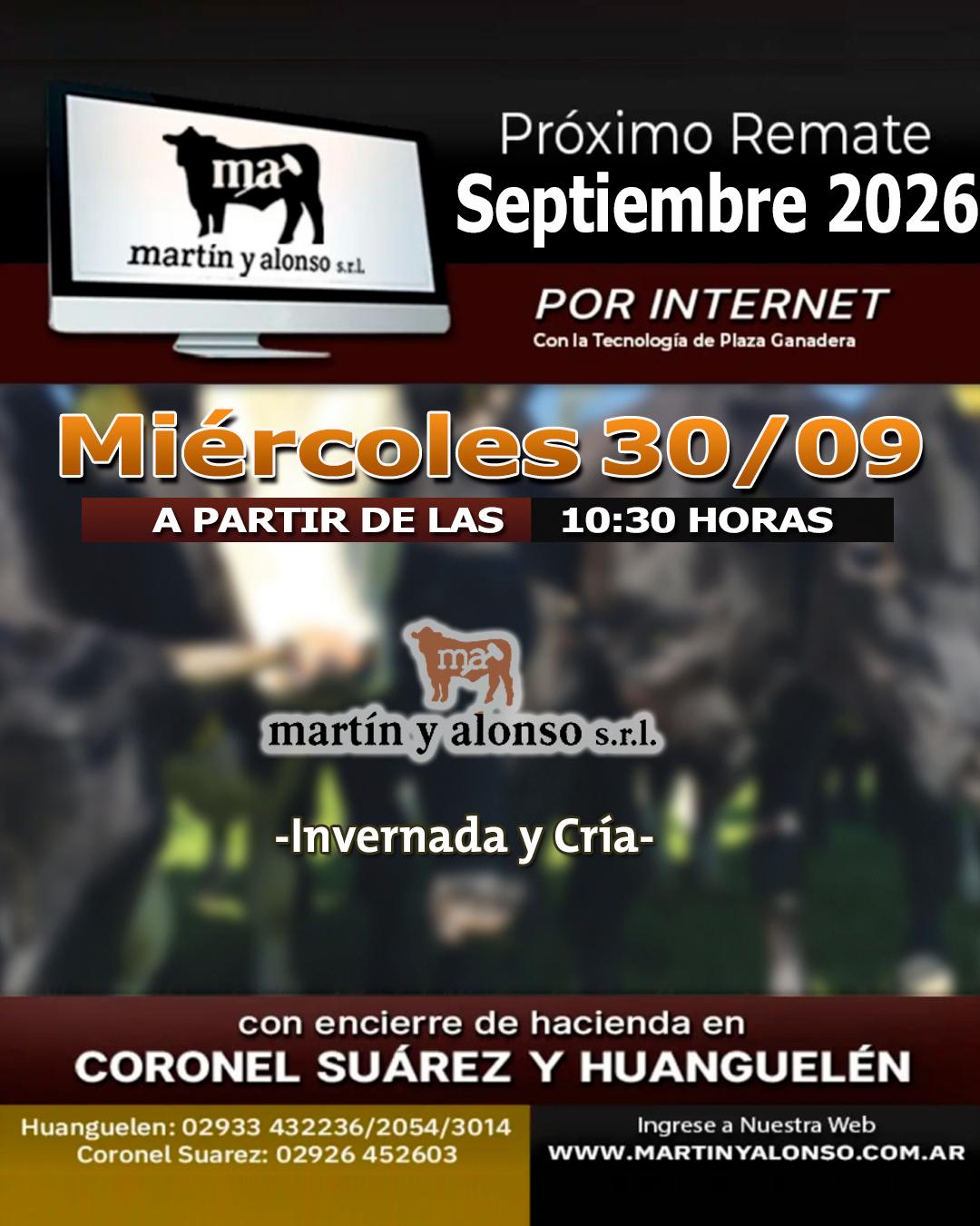 Afiche - Martin y Alonso - 87º Remate por Internet 