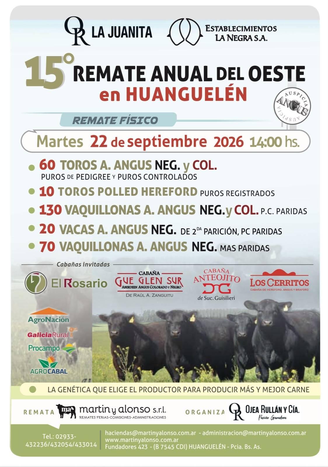 Afiche - Martin y Alonso - 15º Remate Anual del Oeste 