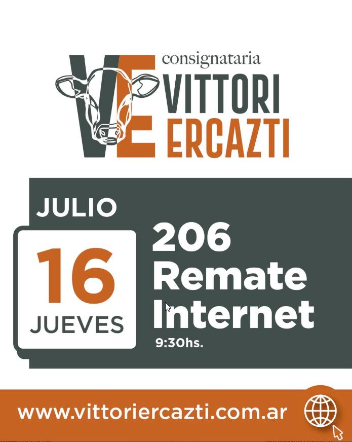 Afiche - Vittori Ercazti - 206º Remate por Internet 