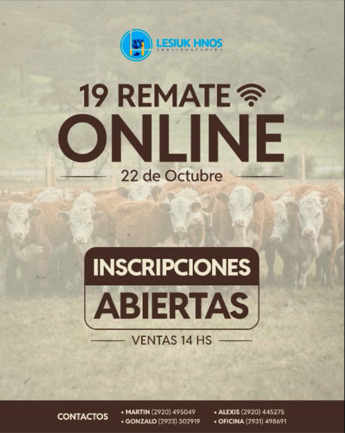 Afiche - Lesiuk Hnos. - 22° Remate por Internet 
